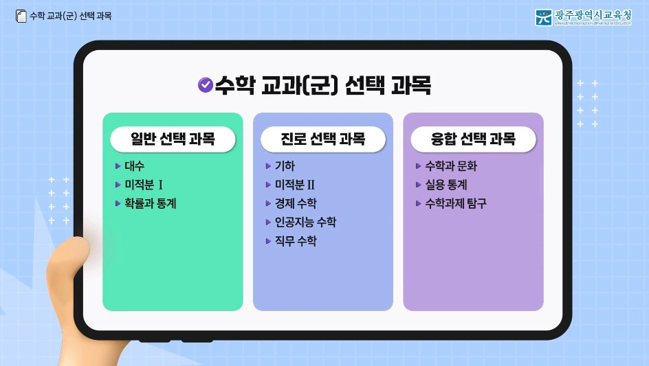 2022 개정 교육과정 고등학교 선택과목(수학) 안내 동영상
