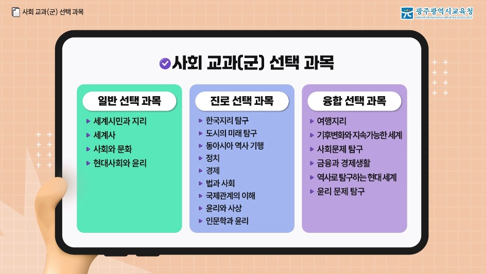 2022 개정 교육과정 고등학교 선택과목(사회) 안내 동영상
